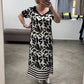 👗 Rochie elegantă imprimată fără bretele cu decolteu în V