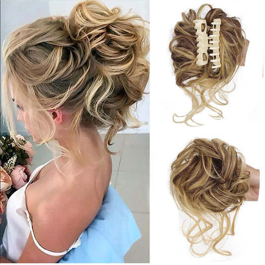 ✨Peruca cu clip de păr natural Bun - perfect pentru uzura de zi cu zi!
