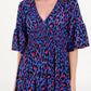 👗Rochie cu falduri cu model leopard