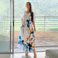 👗 Rochie maxi cu imprimeu și decolteu în V pentru femei