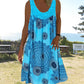 👗 Femei de vară fără mâneci rochie imprimată de vară