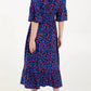 👗Rochie cu falduri cu model leopard