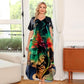 👗 Rochie maxi cu imprimeu și decolteu în V pentru femei