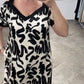 👗 Rochie elegantă imprimată fără bretele cu decolteu în V