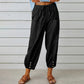 Bumbac Lin Straight Leg Wide Leg Pantaloni pentru femei