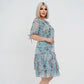 🌸fustă plisată elegantă din șifon floral