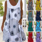 👗 Femei de vară fără mâneci rochie imprimată de vară