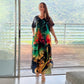👗 Rochie maxi cu imprimeu și decolteu în V pentru femei