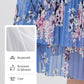 🌸fustă plisată elegantă din șifon floral