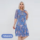 🌸fustă plisată elegantă din șifon floral