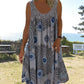 👗 Femei de vară fără mâneci rochie imprimată de vară