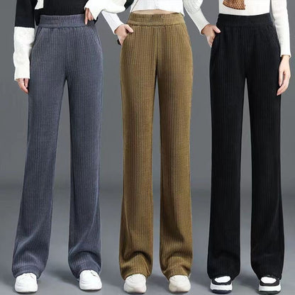 👖 Pantaloni pentru femei cu picior lat, cu croială largă și talie elastică