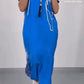 🔥 Rochie elegantă cu glugă și manșetă scurtă