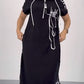 🔥 Rochie elegantă cu glugă și manșetă scurtă