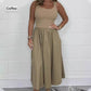 👗Rochii casual fără mâneci de culoare solidă pentru femei