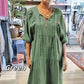 💞Rochie stratificată cu decolteu în V de culoare solidă