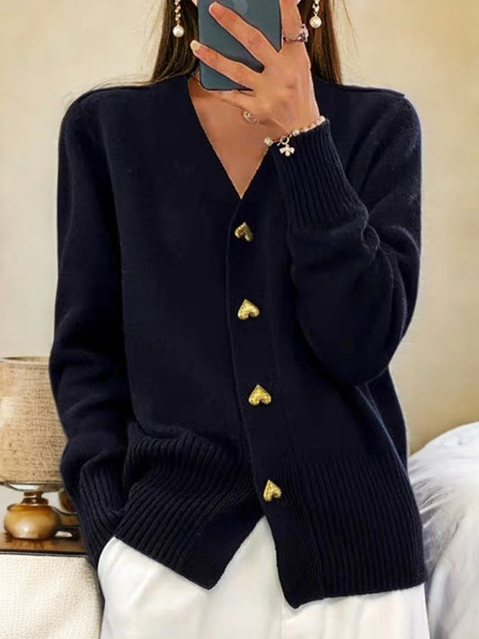 🌞Femeii Casual Iarna Plain Yarn Lână Yarn Buton Cardigan