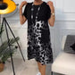 💖Rochie elegantă cu gât rotund imprimat