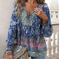 💖Moda femeilor imprimate V-Neck Long Sleeve Shirt