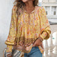 💖Moda femeilor imprimate V-Neck Long Sleeve Shirt