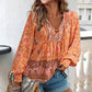 💖Moda femeilor imprimate V-Neck Long Sleeve Shirt