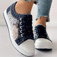 Femei Casual Flat rotund Toe Lace Up Low Top Pantofi