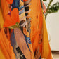 Rochie fluidă în culori tropicale strălucitoare