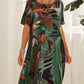 Rochie fluidă în culori tropicale strălucitoare