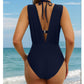 🩱Culoare solidă Lace Up Costum de baie două piese