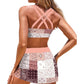 🌞👙Set costum de baie două piese imprimat pentru femei🏝️