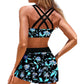 🌞👙Set costum de baie două piese imprimat pentru femei🏝️