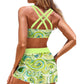 🌞👙Set costum de baie două piese imprimat pentru femei🏝️