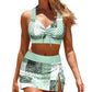 🌞👙Set costum de baie două piese imprimat pentru femei🏝️