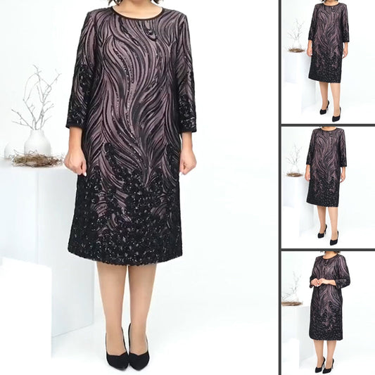 💝Rochie de seară A-line midi cu paiete pentru femei