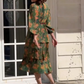 💃Rochie tipărită elegantă pentru femei care curge cu guler V