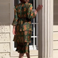 💃Rochie tipărită elegantă pentru femei care curge cu guler V