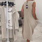 👗Rochie simplă fără mâneci cu buzunare