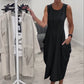 👗Rochie simplă fără mâneci cu buzunare