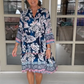 🌸Rochie tipărită retro cu decolteu în V, lejeră