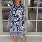 🌸Rochie tipărită retro cu decolteu în V, lejeră