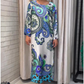 🌺Rochie maxi elegantă cu gât rotund și imprimeu floral