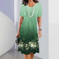 🌼Rochie elegantă cu imprimeu floral și gât rotund