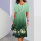 🌼Rochie elegantă cu imprimeu floral și gât rotund