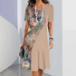 🌼Rochie elegantă cu imprimeu floral și gât rotund
