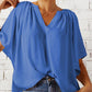 💖 Bat Sleeve V-Neck Solid Colour Loose Top