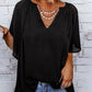 💖 Bat Sleeve V-Neck Solid Colour Loose Top