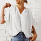 💖 Bat Sleeve V-Neck Solid Colour Loose Top
