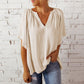 💖 Bat Sleeve V-Neck Solid Colour Loose Top