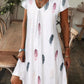 🌺Rochie maxi elegantă cu imprimeu floral și decolteu în V