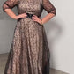 👗Plus Dimensiune dublu strat rochie elegantă